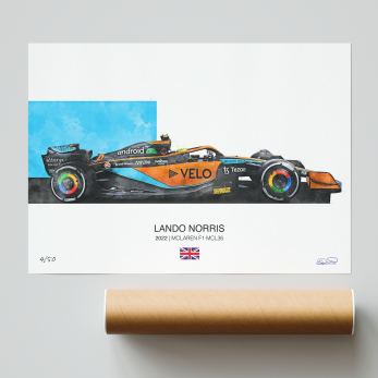 Lando Norris 2022 F1 Art